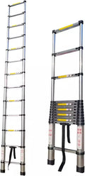 Zware Telescopische Ladder 8m/ 7m/ 6.2m/ 5m/ 4.2m/ 3.8m/ 2.6m Hoog, Professionele Opvouwbare Telescoopladder voor Dak RV Zolder Thuis Buiten, Draagvermogen 150kg (Maat: 7m/23ft)