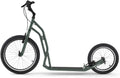 Yedoo S2016 Step - tot 150 kg, kickscooter met luchtbanden 20/16 - voor volwassenen, scooter met verstelbaar stuur, hondenscooter (groen)