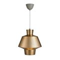 Gouden Hanglamp met Gegraveerde Ribbelstructuur