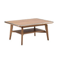 Moderne Houten Salontafel met Onderplank - Eikenhout, Minimalistisch Design