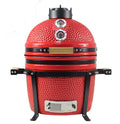 YNNI KAMADO TQ0015RE 15.7" Vrijstaande Kamado, Grill, ROOD, BBQ, Keramiek, Ei, Roker, TQ0015RE