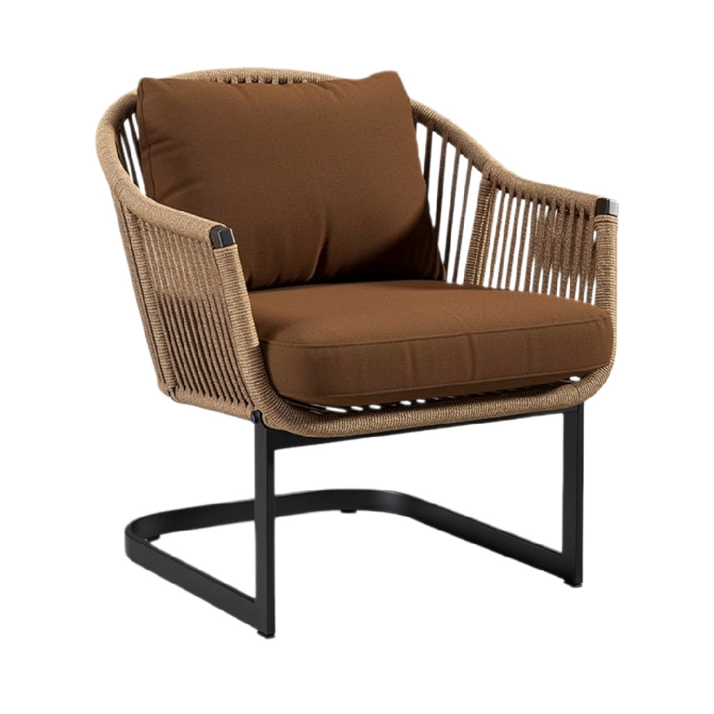 Moderne Rotan Fauteuil met Comfortabele Kussen