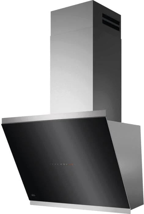 AEG Afzuigkap serie 7000 met SilenceTech 60 cm – kopvrije wandkap met glas – afvoer- en circulatielucht – max. 760 m³/h in afvoerlucht met max. 67 dB(A) – ventilatorfunctie – roestvrij staal –(90cm | 66dB Abluft/SilenceTech 55dB)
