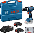 Bosch Professional 18V System accuschroefboormachine GSB 18V-65 (met 2 x accu GBA 2,0 Ah, oplader GAL 18V-40, 1 x schroefbitset, L-Case)