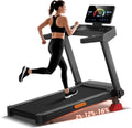 LONTEK Loopband voor thuis met helling 16%, maximale snelheid 14 km/u,loopband inklapbaar met hartslagmeter, wandelpad stille 3.5 PK motor en LED-display, maximale belasting 180 kg(Zwart)