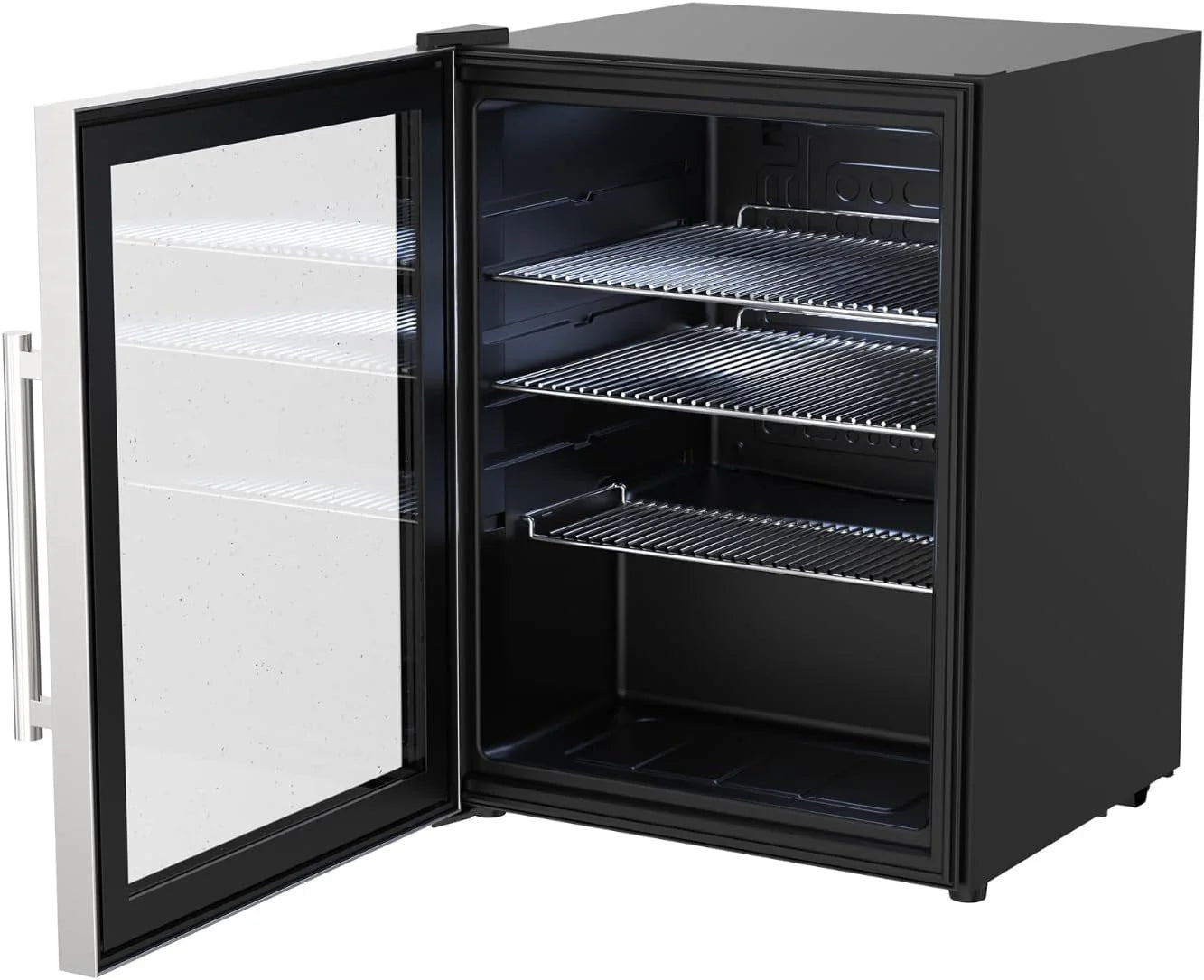 cozze® Outdoor koelkast voor buiten met roestvrijstalen frame (60 liter), outdoor drankkoelkast voor de tuin, praktische mini-koelkast voor de buitenkeuken, tuinkeuken