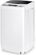 FANTASK Kleine wasmachine, bovenlader, volautomatische wasmachine, 310 W, 50 x 50 x 85 cm, mini-wasmachine met display, pomp en centrifuge voor appartement en camper, energieklasse B