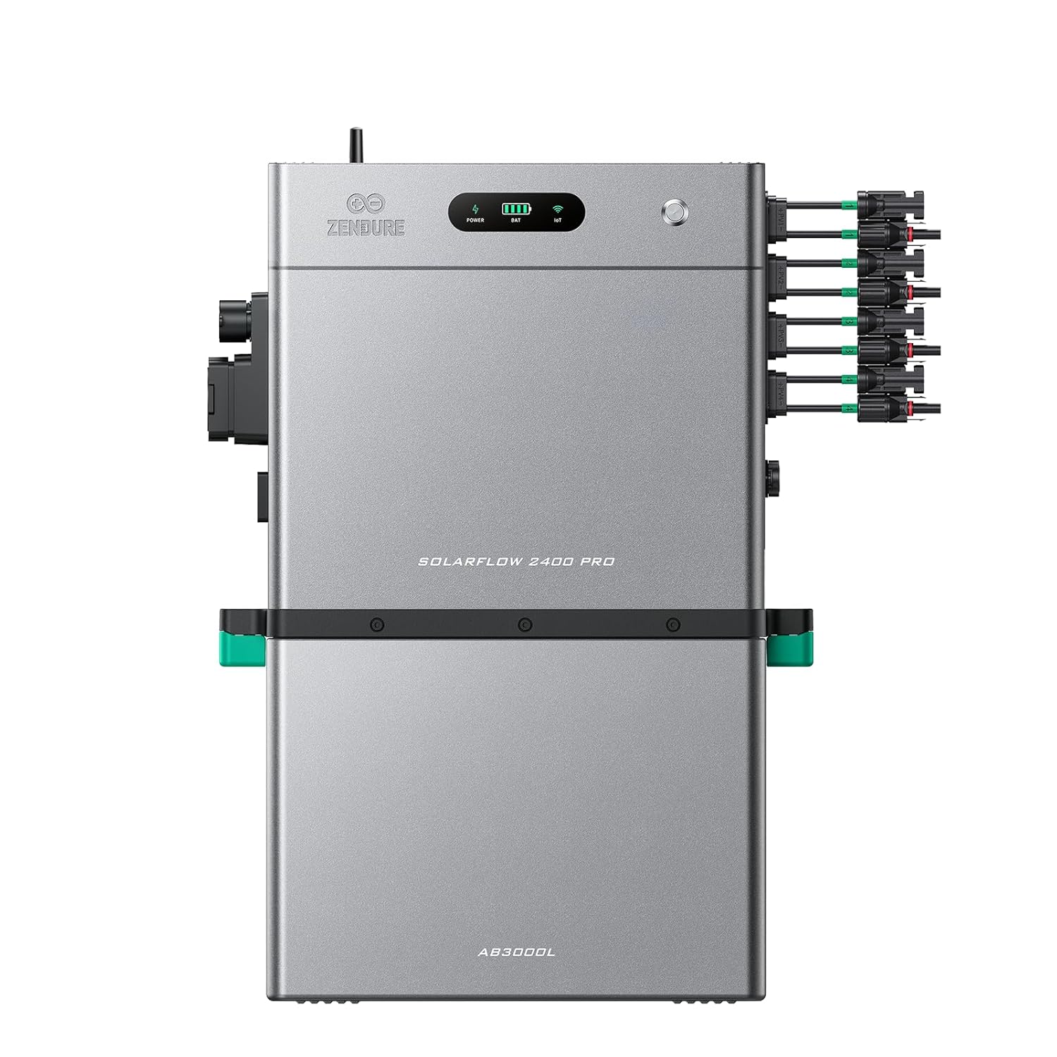 Zendure SF2400 Pro - Zonne-energie Thuisbatterij 2400W AC, 4800W PV-ingang (3000W DC + 1800W AC), Zonne-energiesysteem voor Balkons Uitbreidbaar met 16,8kWh, Plug  Play, met 1 AB3000L en 1 P1(SF2400 Pro-1*AB3000L)