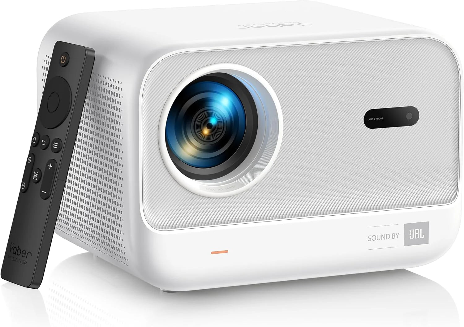 Beamer Netflix Ready, SGS-zert, helderheid projector, JBL Dual 8W Dolby audio, Auto Focus  Keystone, WiFi  Bluetooth, Yaber L2 Plus 150 inch beamer thuisbioscoop, Native 1080p, HDR10, YouTube en(witgrijs.)