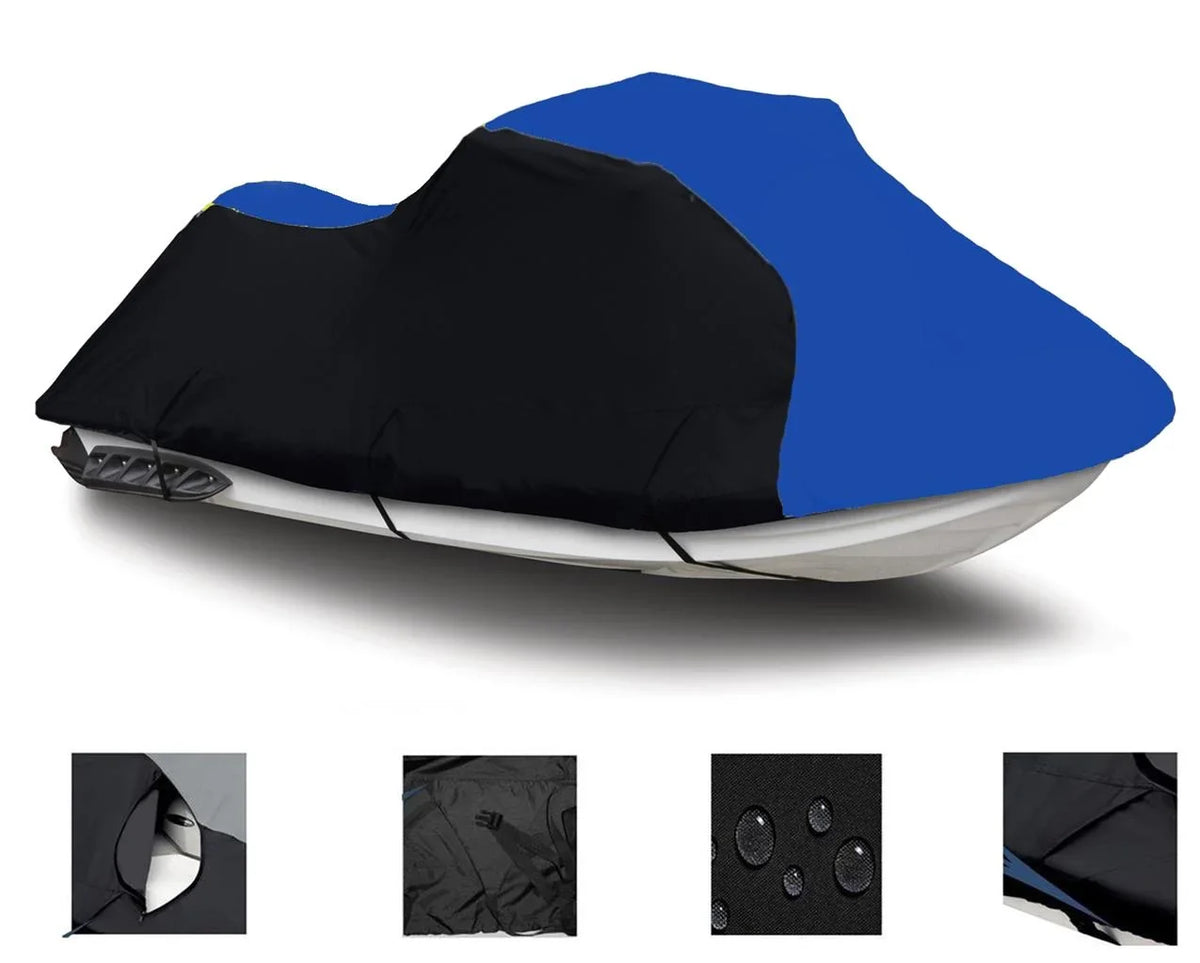 BLACK / BLUE HEAVY-DUTY, TOP OF THE LINE Jet Ski wrap matching for Yamaha WaveRunner XLT 800 2002 2003 2004