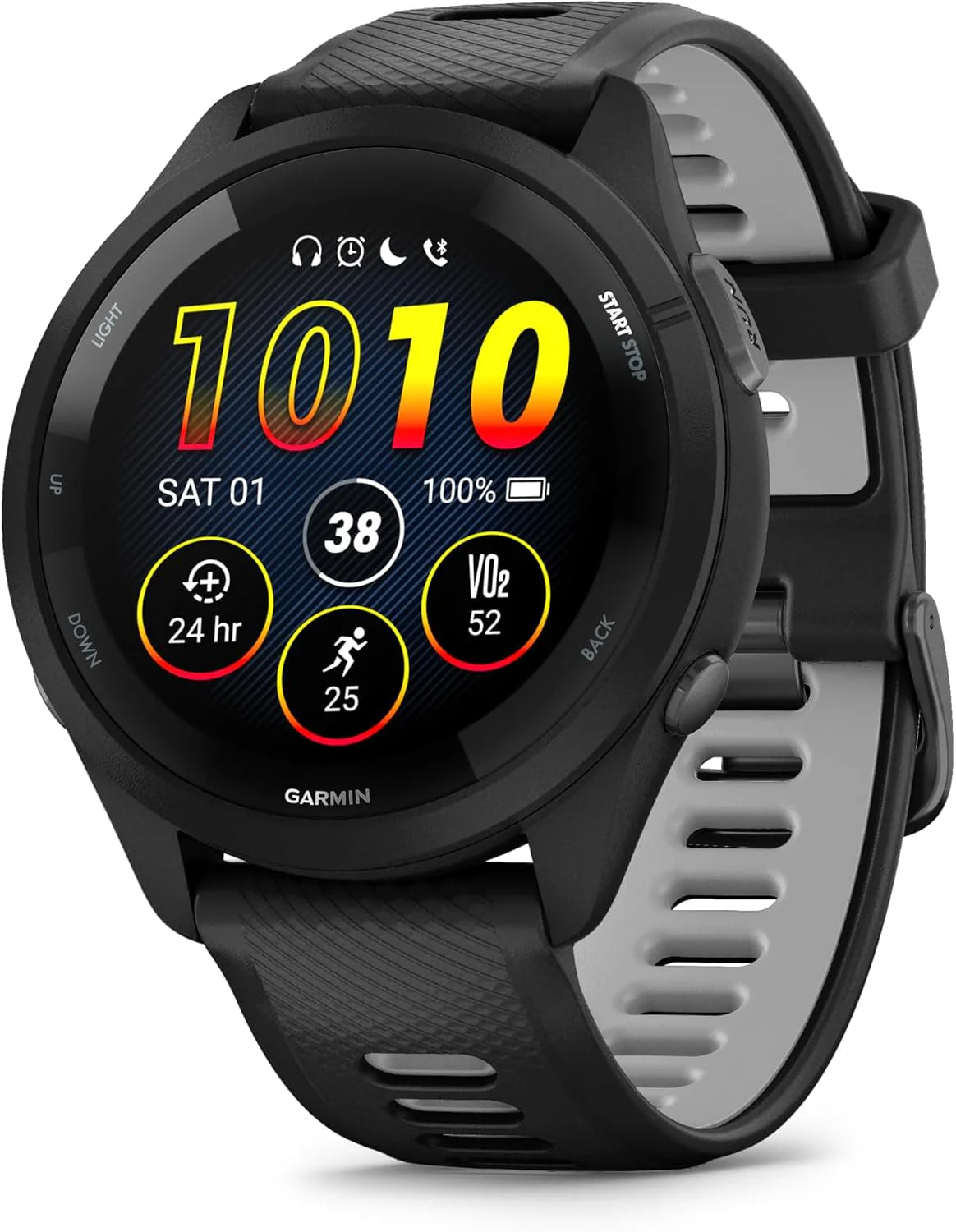 Garmin Forerunner 265 Music - 46mm - GPS hardloopsmartwatch - AMOLED-touchscreen - Tot 13 dagen batterijduur - Zwart