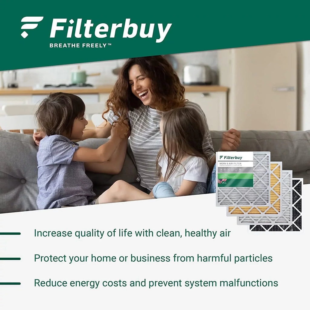 Filterbuy 24x24x1 MERV 11 Pleated HVAC AC Furnace Air Filters (4-Pack)
