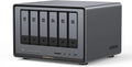 UGREEN NASync DXP6800 Plus 6-bay NAS-server, Intel i3-1215U 6-core processor, 8 GB DDR5, 128 GB SSD, 2,5GbE en 10GbE LAN, 2× M.2 NVMe, 4K HDMI, (zonder schijven)