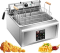 16L elektrische frituurpan met automatische liftfunctie, 5600W professionele frituurpan, roestvrijstalen frituurmachine