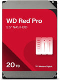 WD Red Pro 10TB NAS 3.5" Interne Harde Schijf - 7200 RPM, SATA 6 Gb/s, CMR, 512MB Cache(Version 2025/20TB)