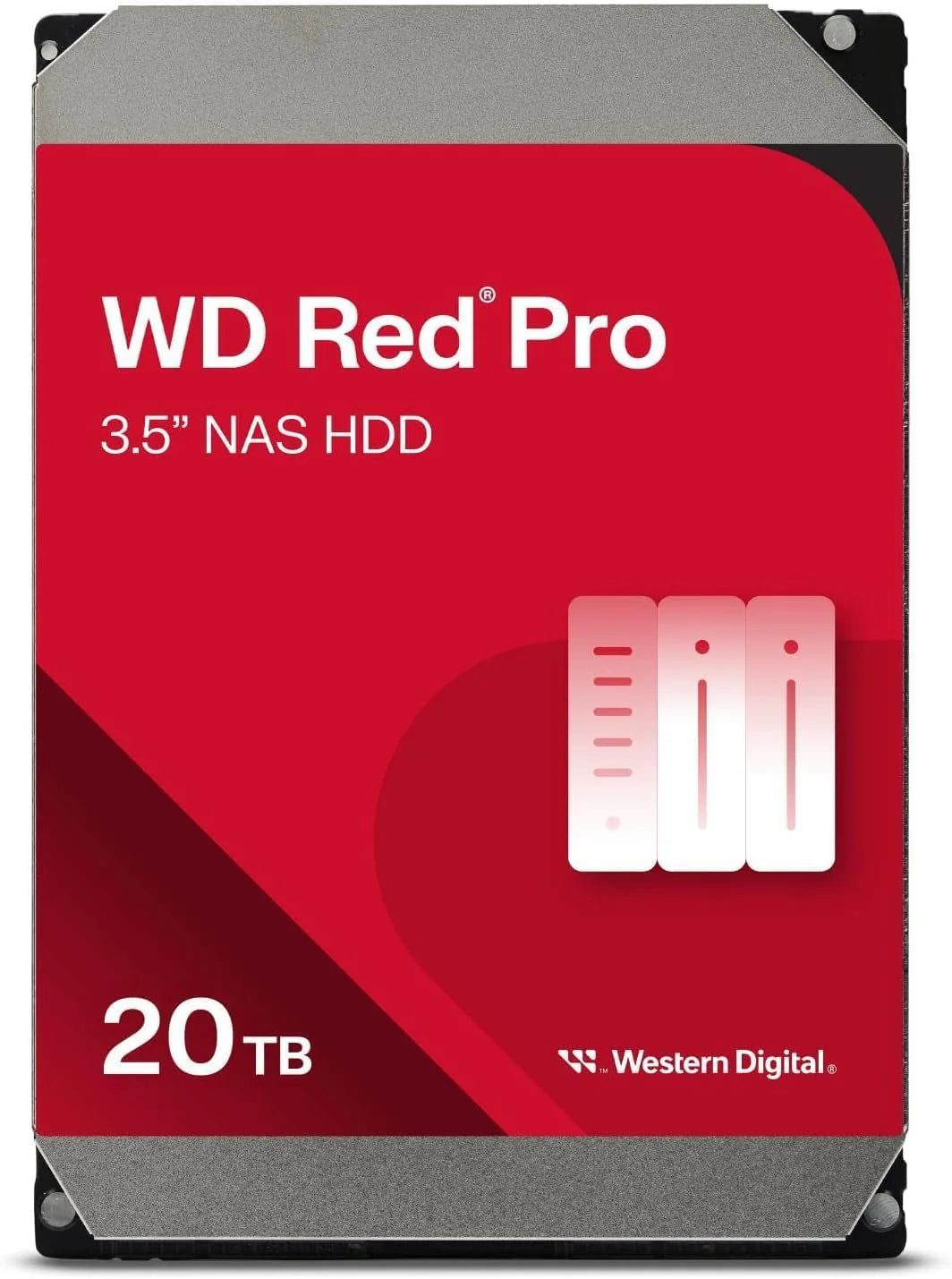 WD Red Pro 10TB NAS 3.5" Interne Harde Schijf - 7200 RPM, SATA 6 Gb/s, CMR, 512MB Cache(Version 2025/20TB)