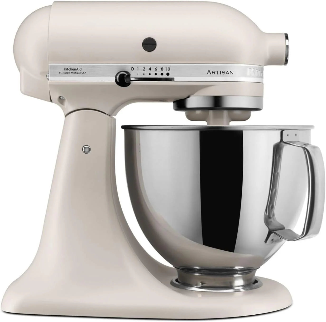 KitchenAid Keukenmachine - Artisan - Keukenrobot met 3 accessoires en kom van 4,8 L uit roestvrij staal - Kantelbare kop - 300 W - Pistache(Milkshake)