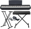 Yamaha P125 88 Weighted Key Digital Piano Bundel met Knox Double X Stand, Knox Grote Bank en Duurpedaal (4 artikelen)