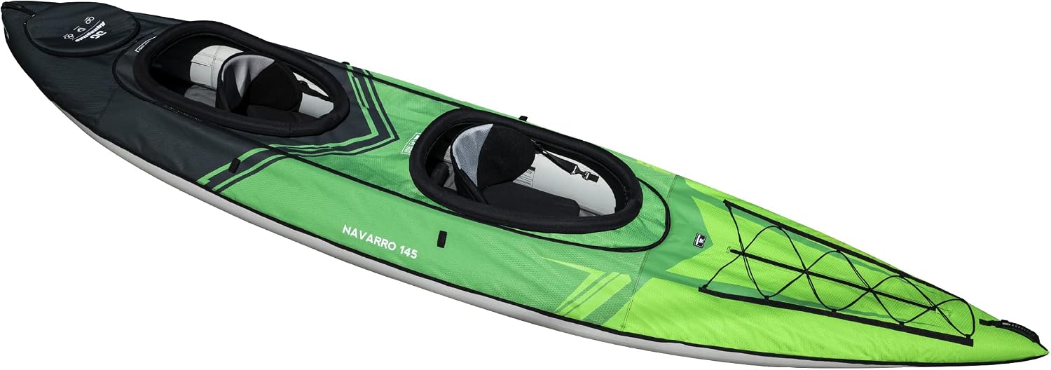 AQUAGLIDE Navarro Cabrio Opblaasbare Kajak met Drop Stitch Vloer, Groen(Klassiek)
