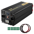 VEVOR Gemodificeerde sinusgolf, 6000 W, auto-omvormer DC 12 V naar AC 230 V, met lcd-display, afstandsbediening, EU-stekker, led-indicator, voor camper, vrachtwagen, auto, boot, reizen
