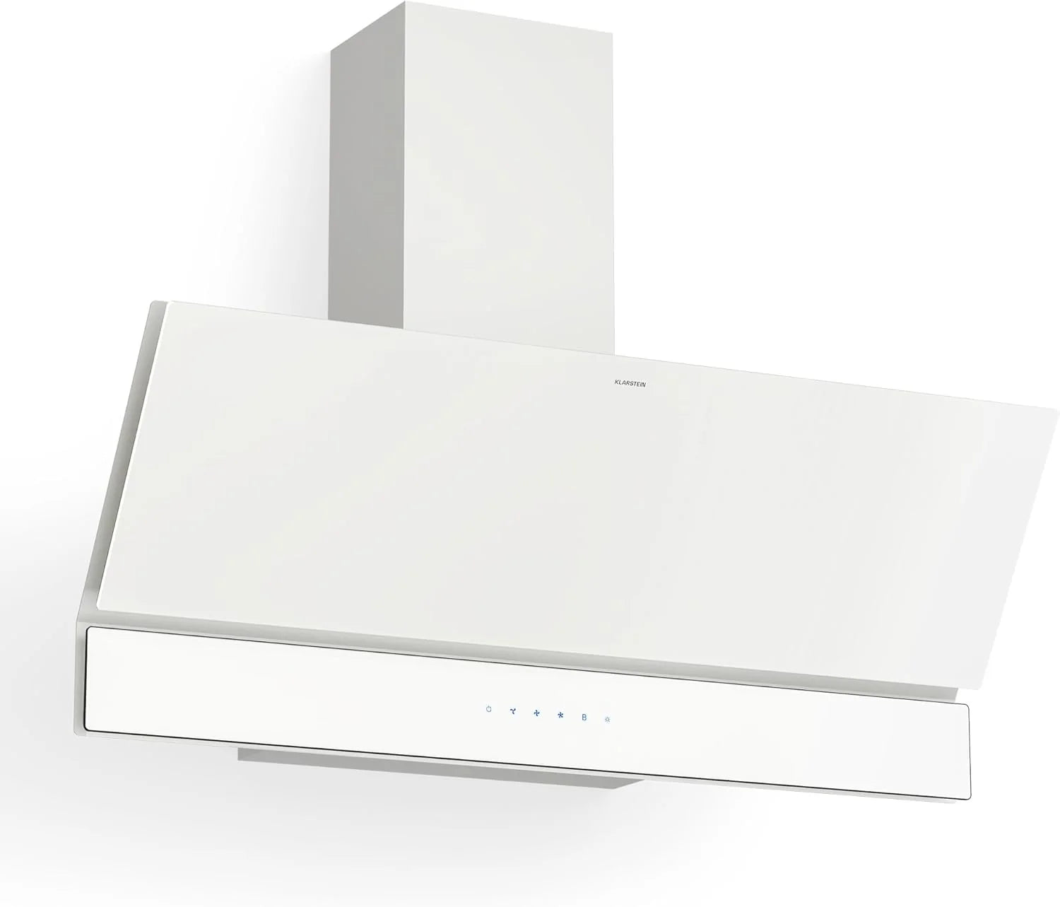 Klarstein Velaire Afzuigkap 90 cm - Kopfvrije afzuigkap, 820 m³/h Boost, A++ energie-efficiëntie, Touch-bediening, LED, stil, aluminium-  actieve koolstoffilter, afzuigkap keuken 90 cm, zwart(90 cm/wit)
