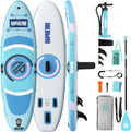 Niphean Opblaasbaar paddleboard met uitgebalanceerde vleugel en duurzame accessoires, stabiele 3,3 m opblaasbare paddleboards voor volwassenen en jongeren van alle vaardigheidsniveaus(Sky Melodie)