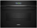 Siemens CB734G1B1, iQ700 Slimme inbouw-compacte oven, 60 x 45 cm, Made in Germany, zwart, ecoClean  humidClean zelfreiniging, Air Fry, automatische programma's, gekleurd touchscreen