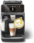 Philips 5500 - Serie Volautomatische Espressomachine: 20 Warme en Ijskoffies, Snelreinigend LatteGo-melksysteem, 40% Stiller met SilentBrew, QuickStart, Zwart en Zilver (EP5546/70)(Donker grijs/20 Koffiespecialiteiten)