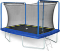 Generisch Rechthoekige trampoline 244 x 366 cm met veiligheidsnet, uv-bestendige randbekleding, robuuste weerbestendige constructie, geschikt voor tuin en meerdere gebruikers tegelijkertijd