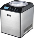 Whynter ICM-201SB ICM-201SB Verticale ijsmachine met automatische compressor, capaciteit van 2,1 liter, met kom, zwart, roestvrij staal, metallic