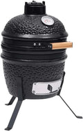 vidaXL Kamado barbecue 2-in-1 56 cm keramiek rood(Zwart)