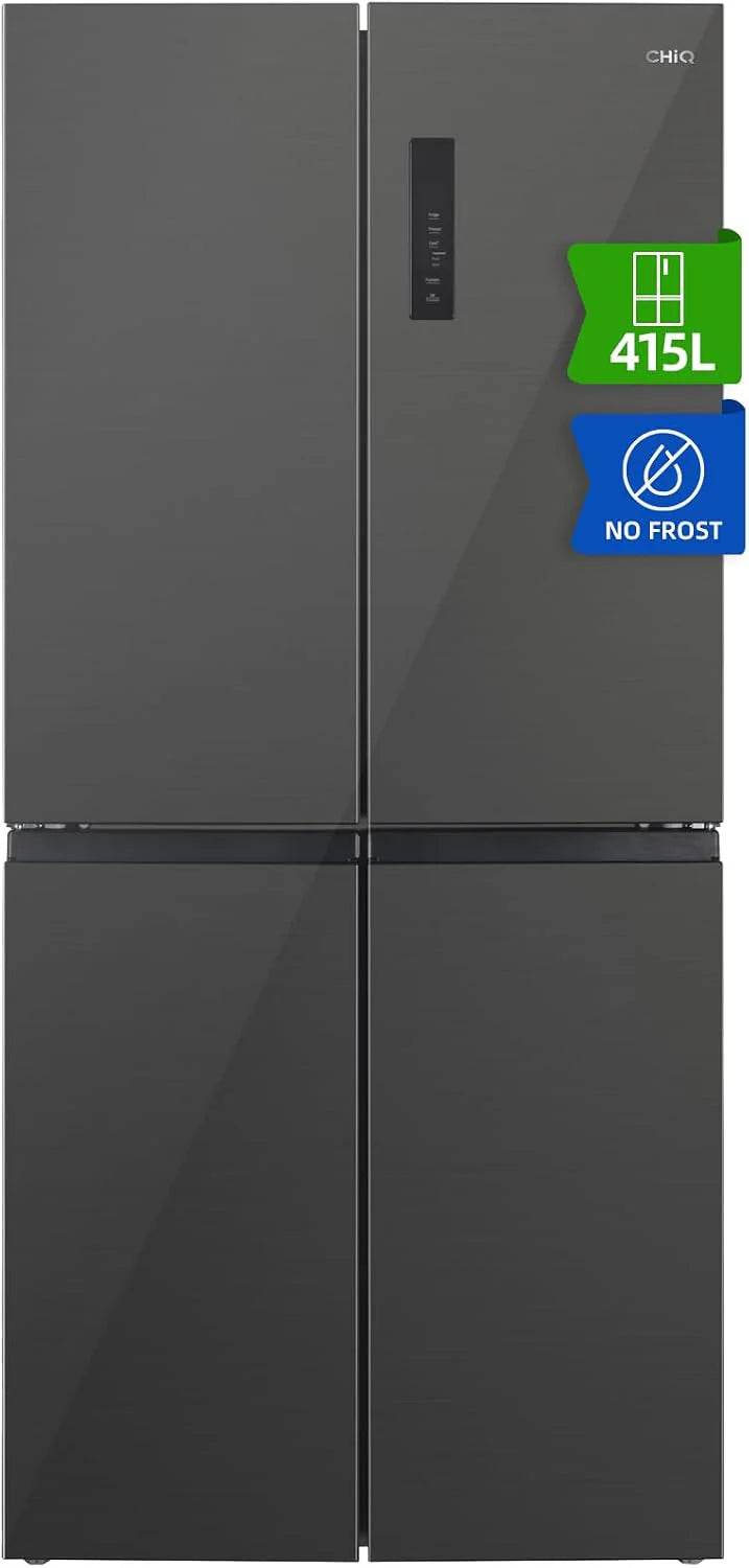 CHiQ FBM351NEI42, Koel-vriescombinatie, 356 Liter(260 + 96 L), No Frost, Stil 35dB, Inverter Compressor, Digitaal LED Display, 12 Jaar Garantie op Compressor, RVS(415 L)